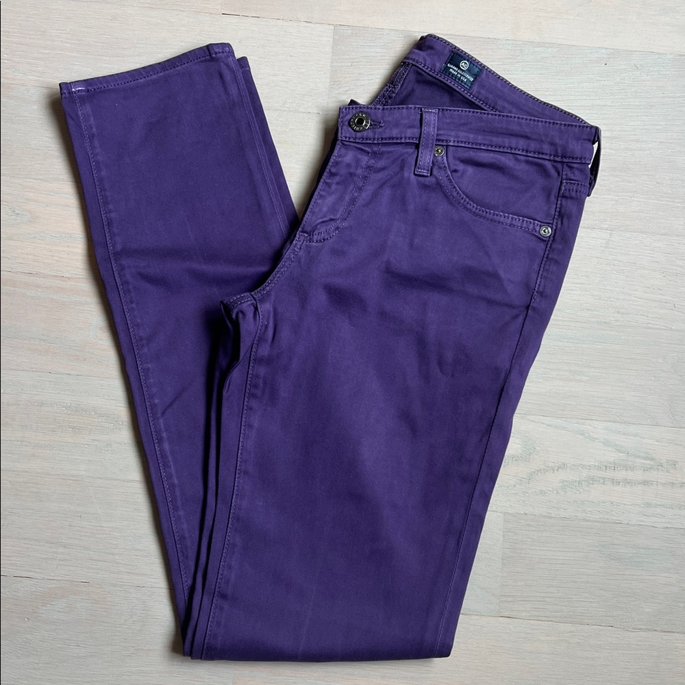 Ag Adriano Goldschmied Women's Skinny Jeans in Deep Purple